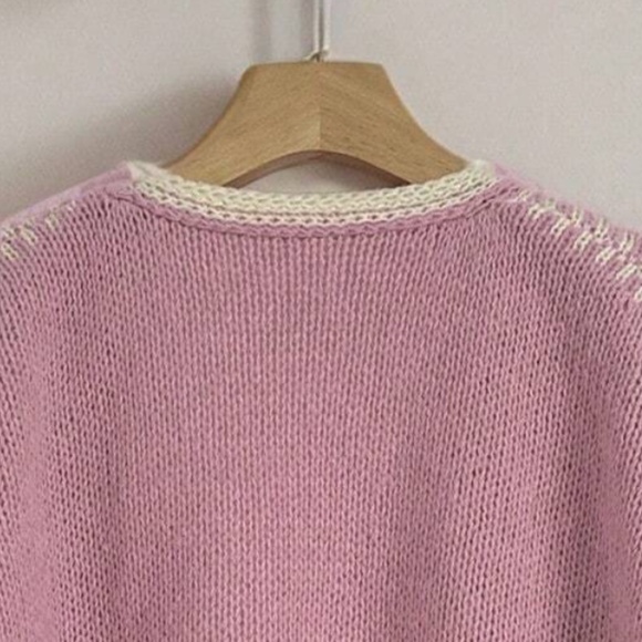 Cozy Stitch Detail Open Front oversized Cardigan - Picture 3 of 5